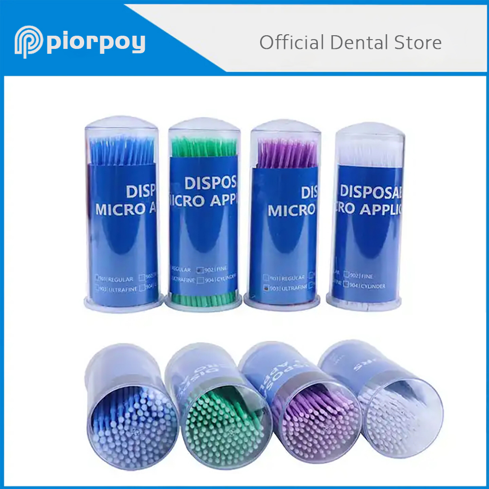 Micro Brush Applicator - PIORPOY100Pcs/Bottle Dental Disposable Micro Brushes Applicators