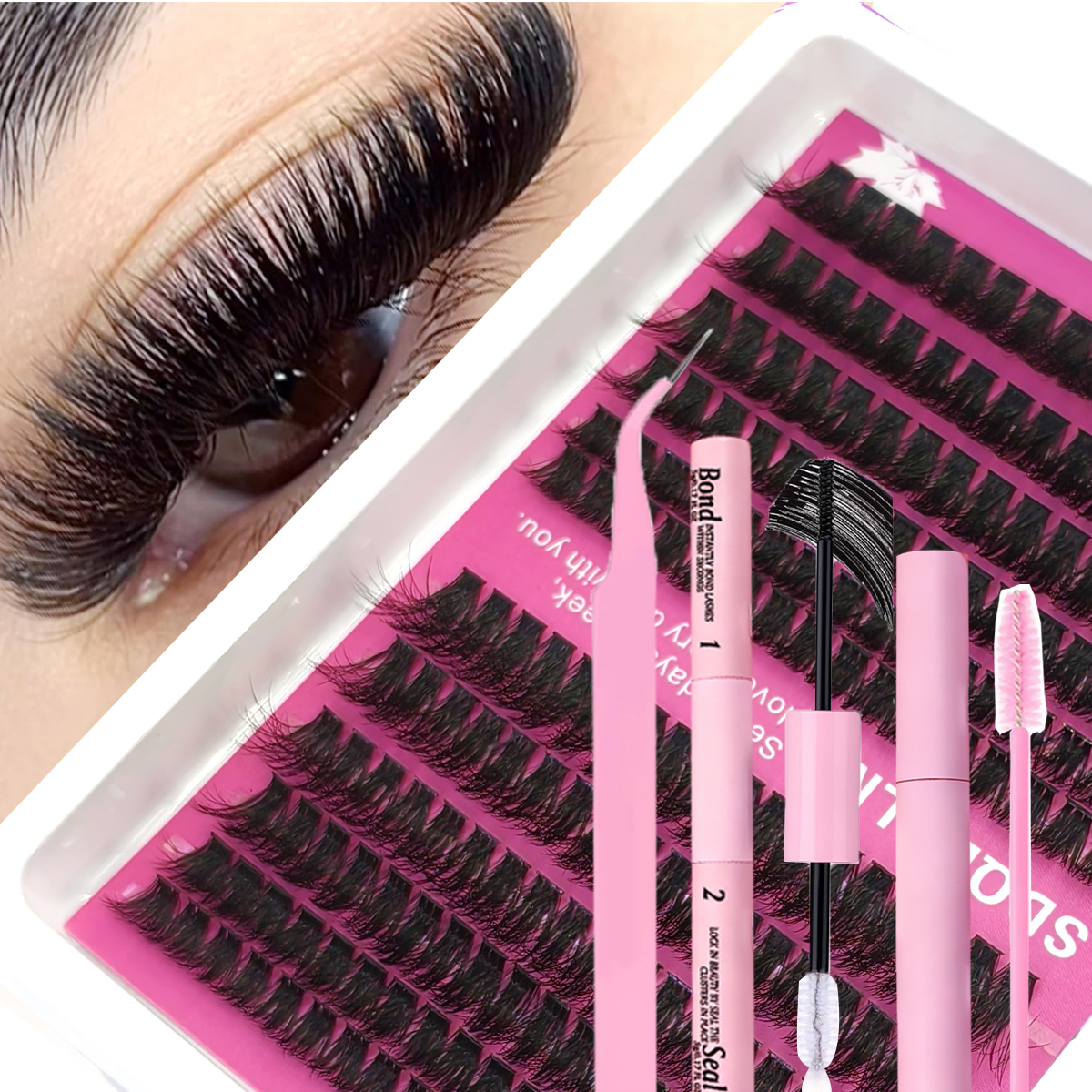 Faux Mink Lash - HBZGTLAD Eyelash Clusters Kit Thick Individual