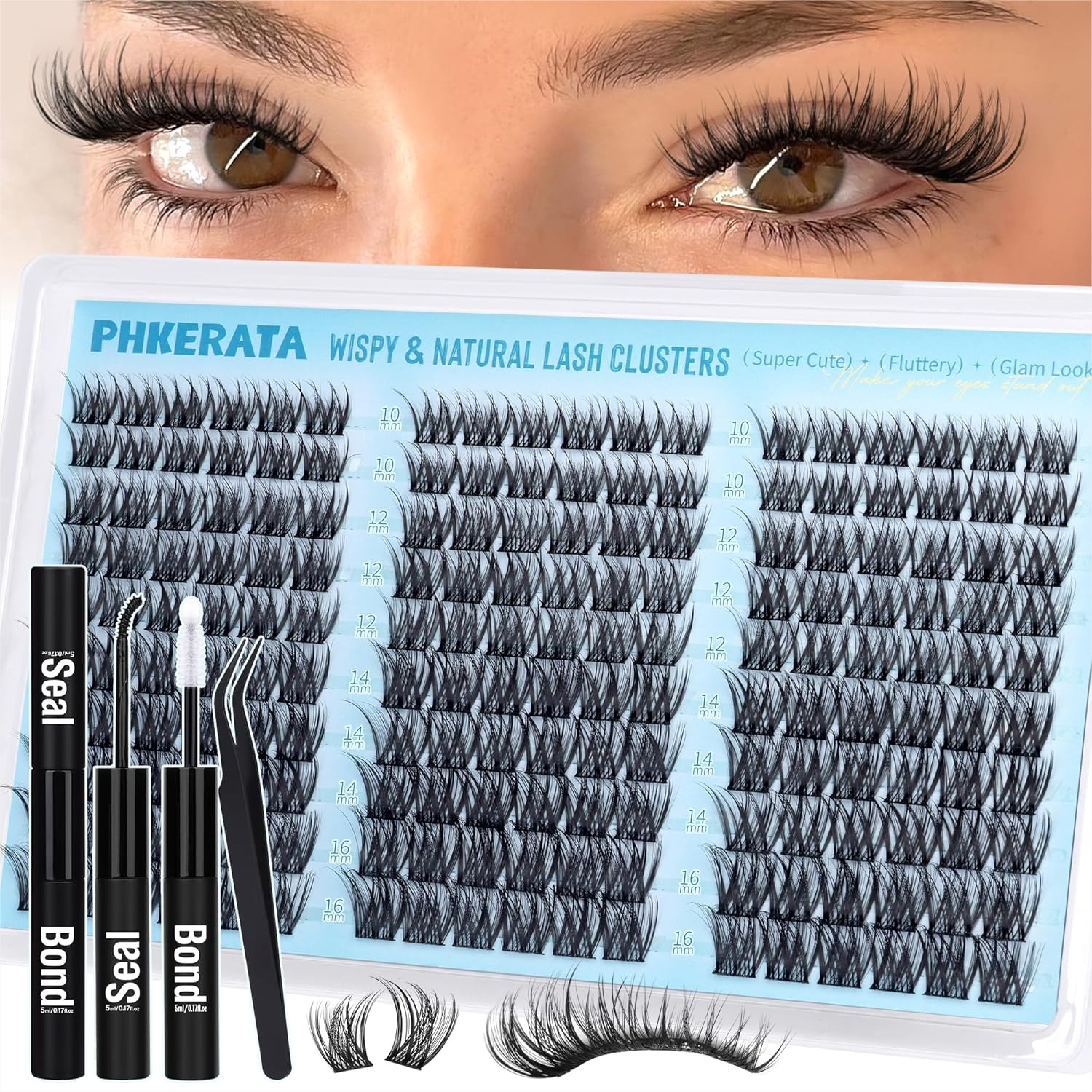 Eyelash Extension Images Free - Natural Lash Clusters Kit 180Pcs Wispy