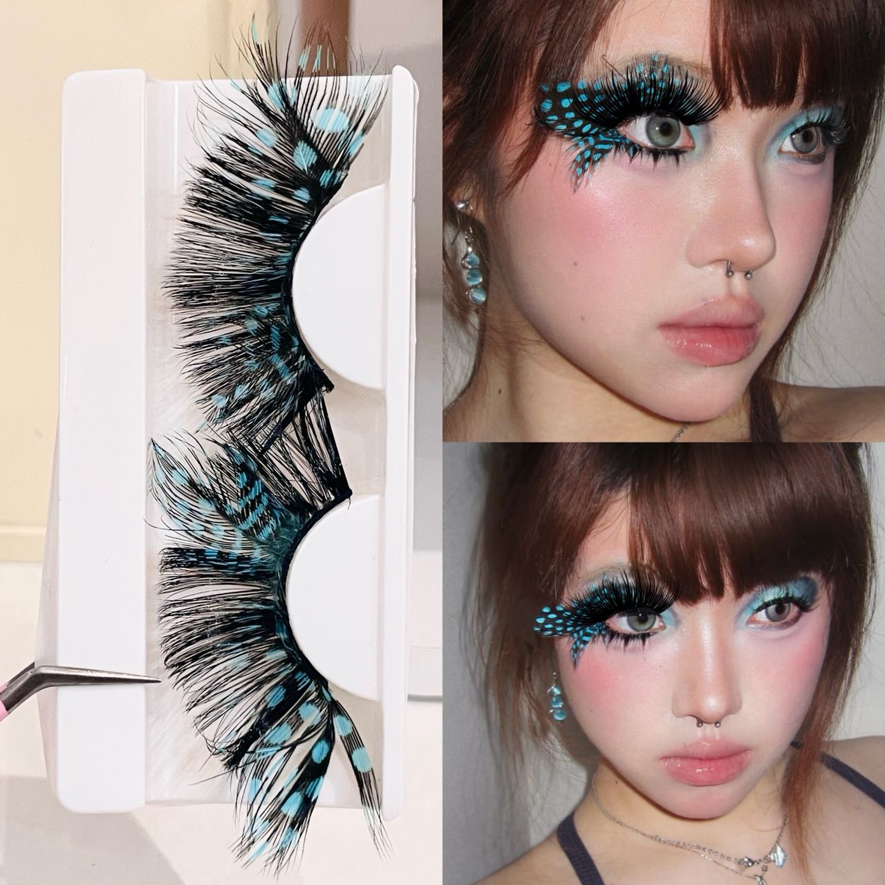 Eyelash Extension Douyin - Doudoutian Butterfly Cluster Eyelashes Soft Feather