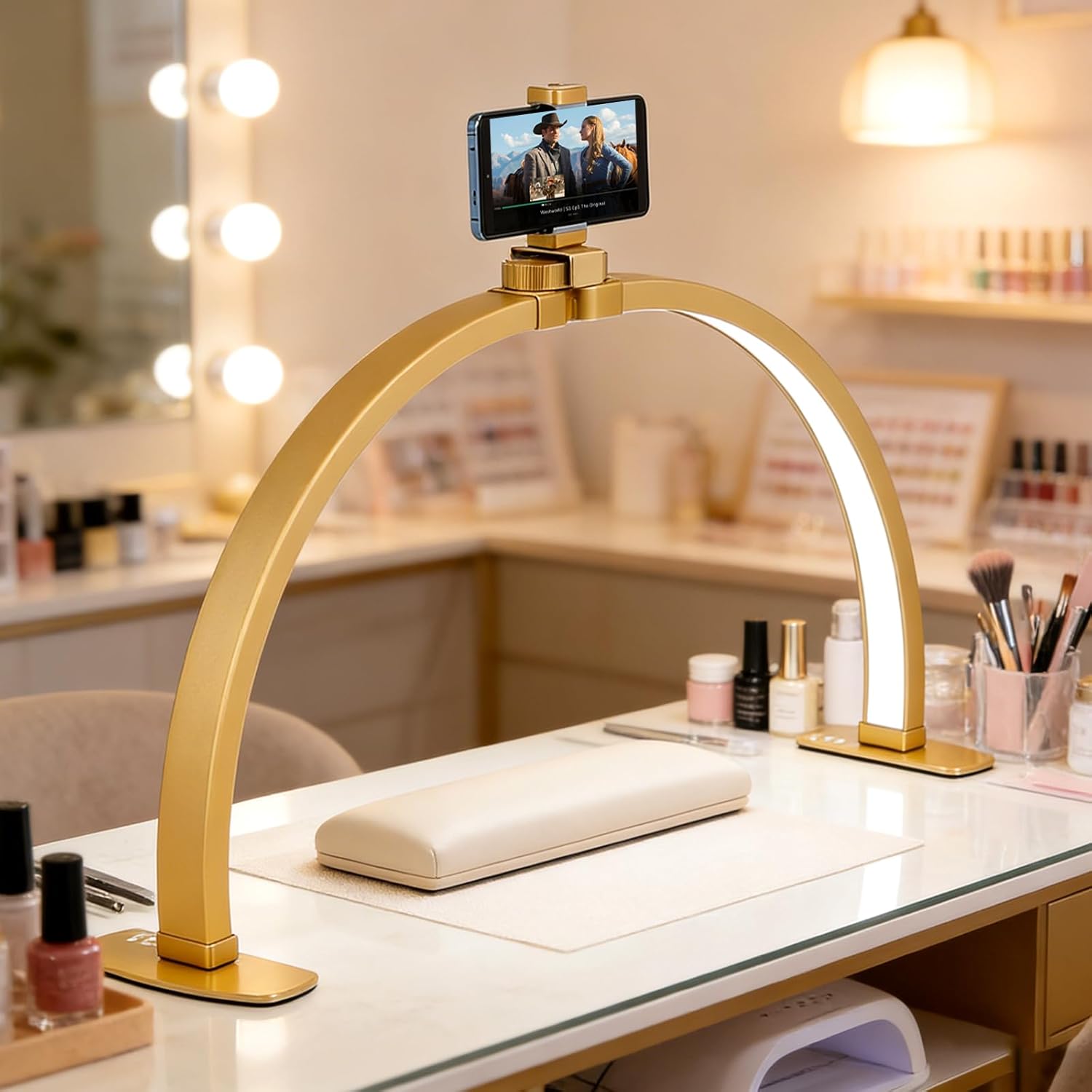 Eyelash Extension Images Free - 29IN Folding Half-Moon LED Lamp for
