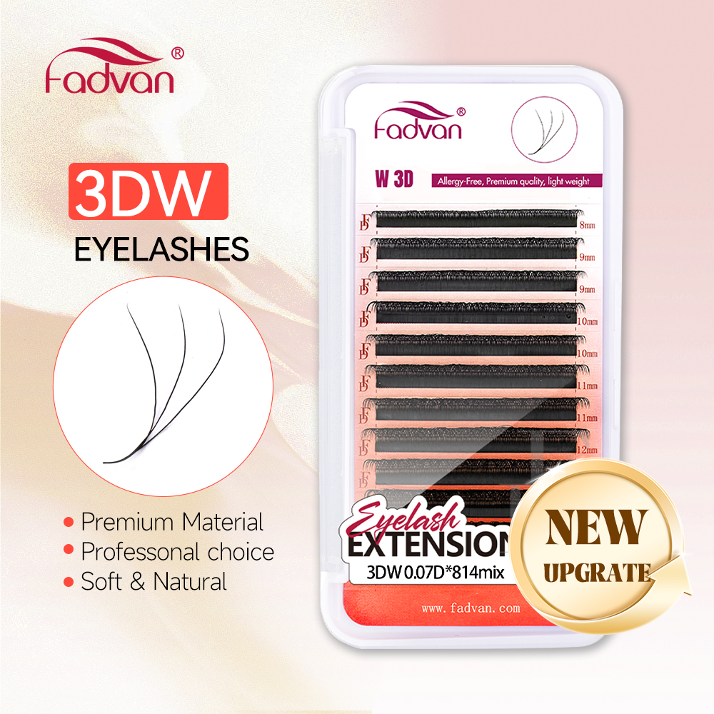 Eyelash Extension C Curl - FADVAN 3D Lashes W Shaped Eyelashes