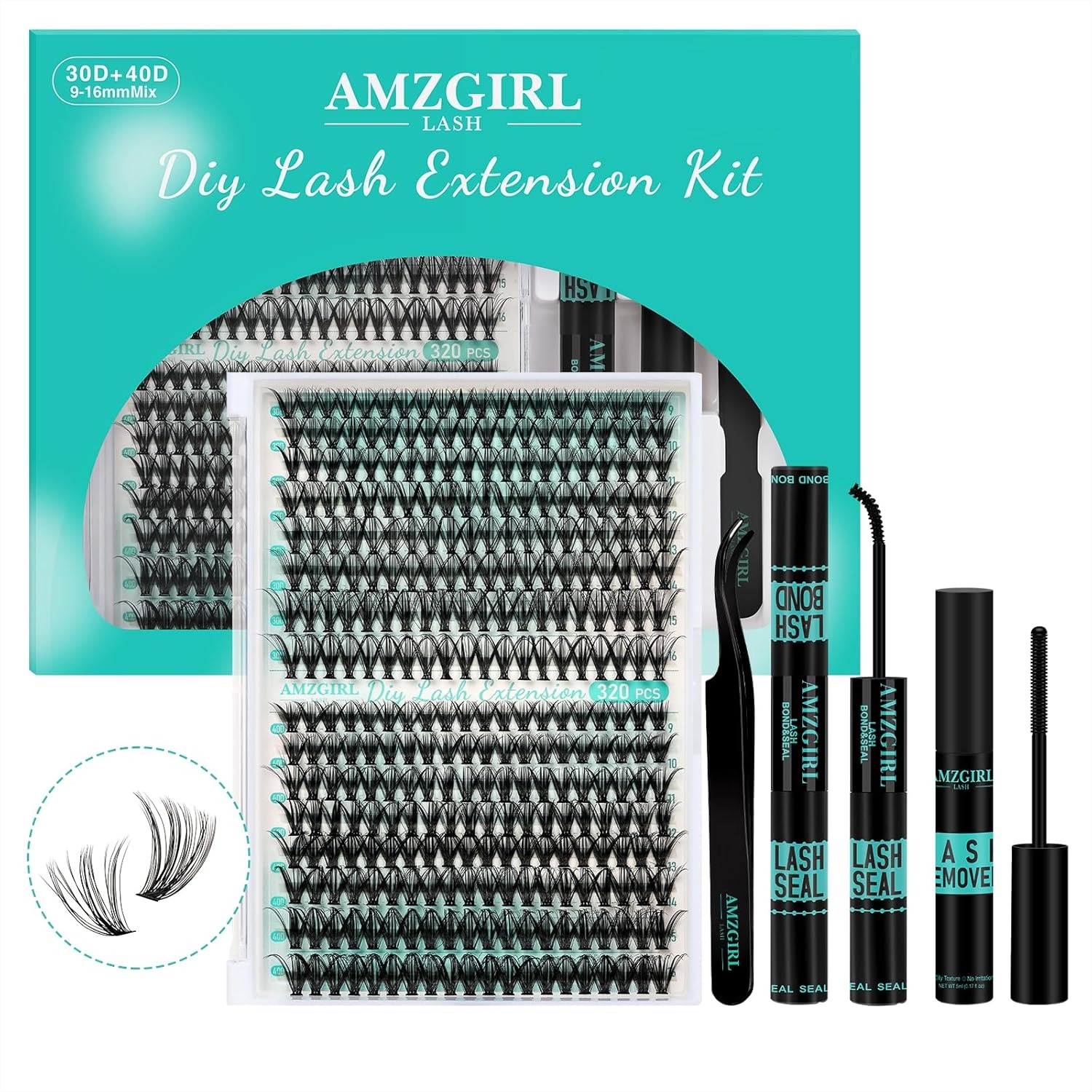 Eyelash Extension Images Free - DIY Lash Clusters Kit 320Pcs, Individual