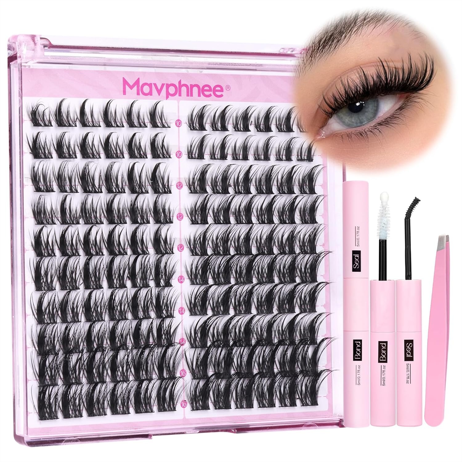 Eyelash Extension Images Free - Natural Lash Clusters Kit, 120 Pcs