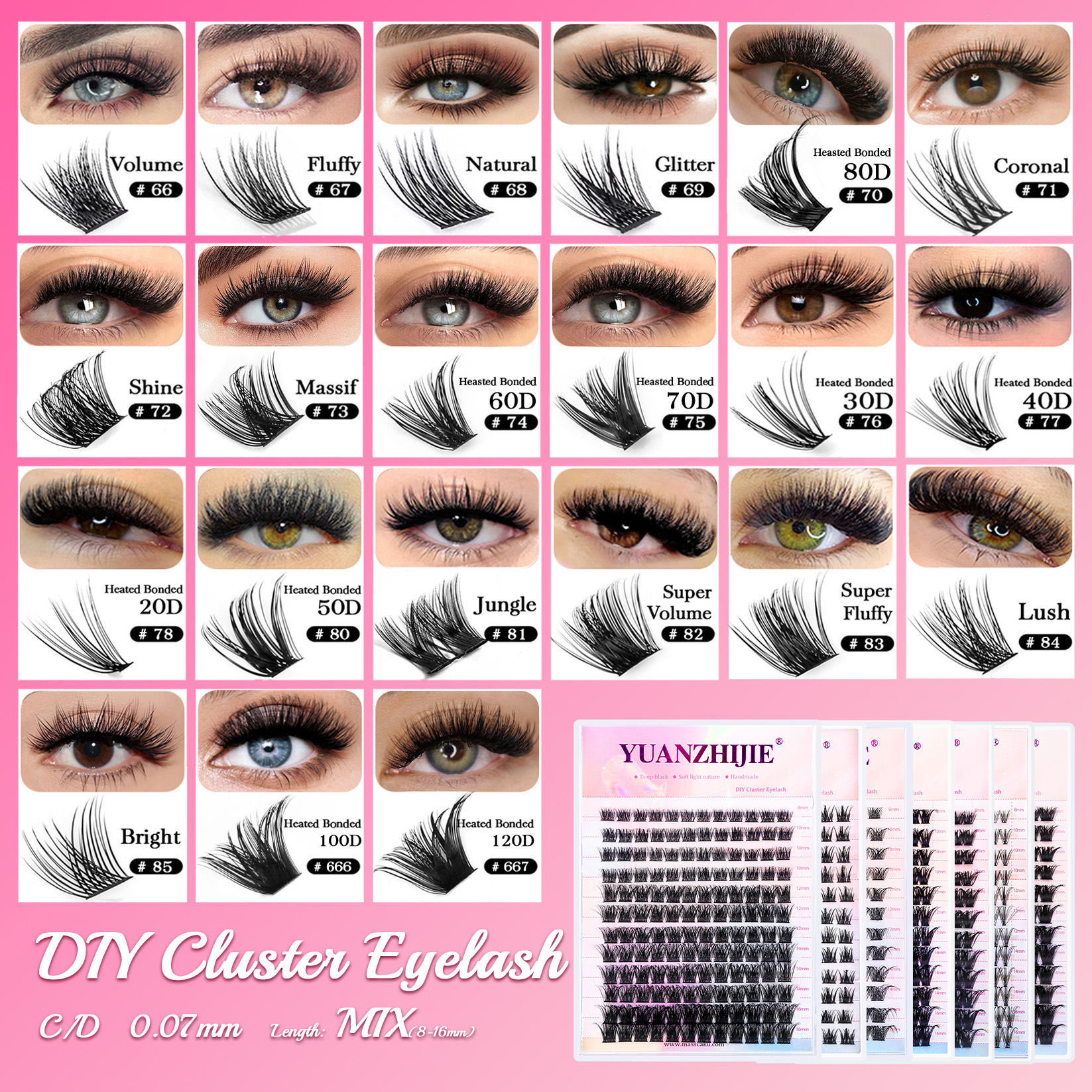 YUANZHIJIE DIY Eyelashes Exten - Eyelash Extension C Curl recension och pris