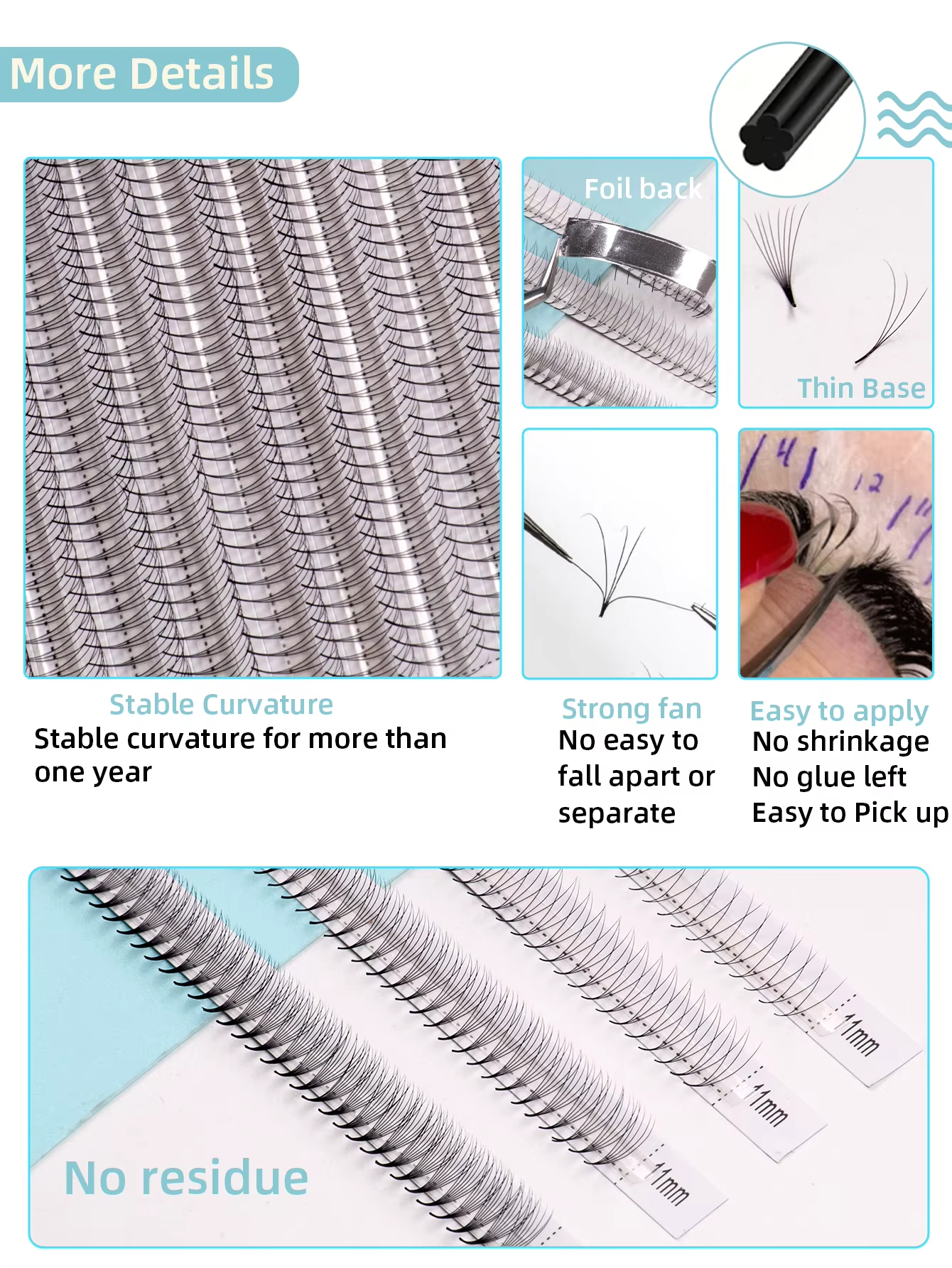 6D 8D 10D LC lashPre-made Volu - Eyelash Extension C Curl recension och pris