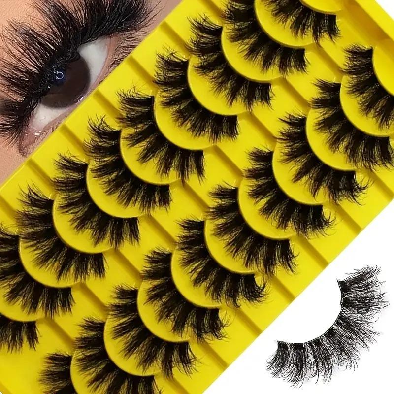 10 Pairs Eye Eyelashes 5D Fluf - Faux Mink Lash recension och pris
