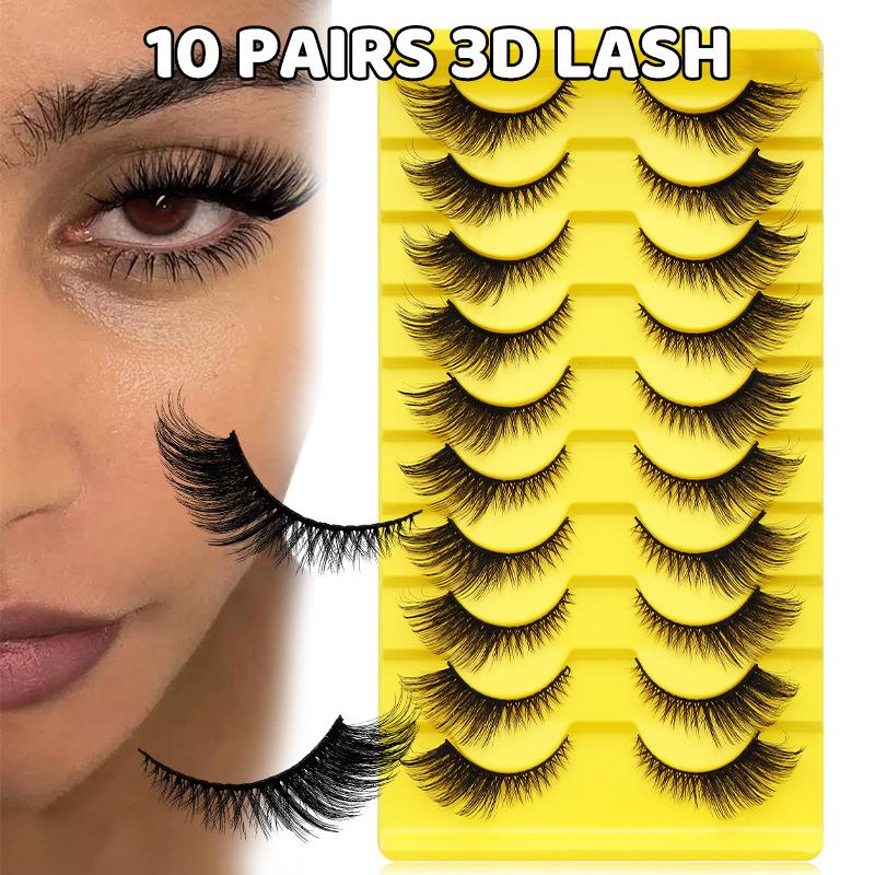 10 Pairs Eye Eyelashes 5D Fluf - Faux Mink Lash recension och pris