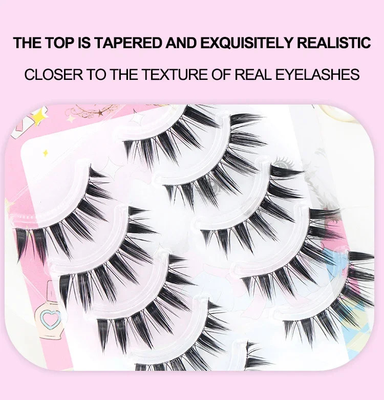 5-pair Manga Eye A Shaped Fals - Eyelash Extension Douyin recension och pris