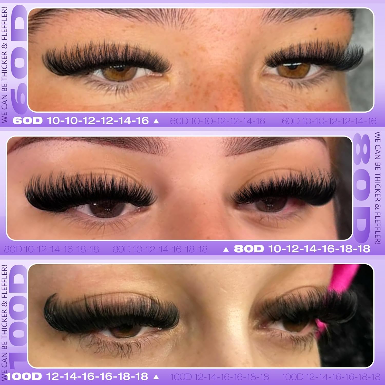 Volume Lash Clusters Kit 60D80 - Eyelash Extension Images Free recension och pris