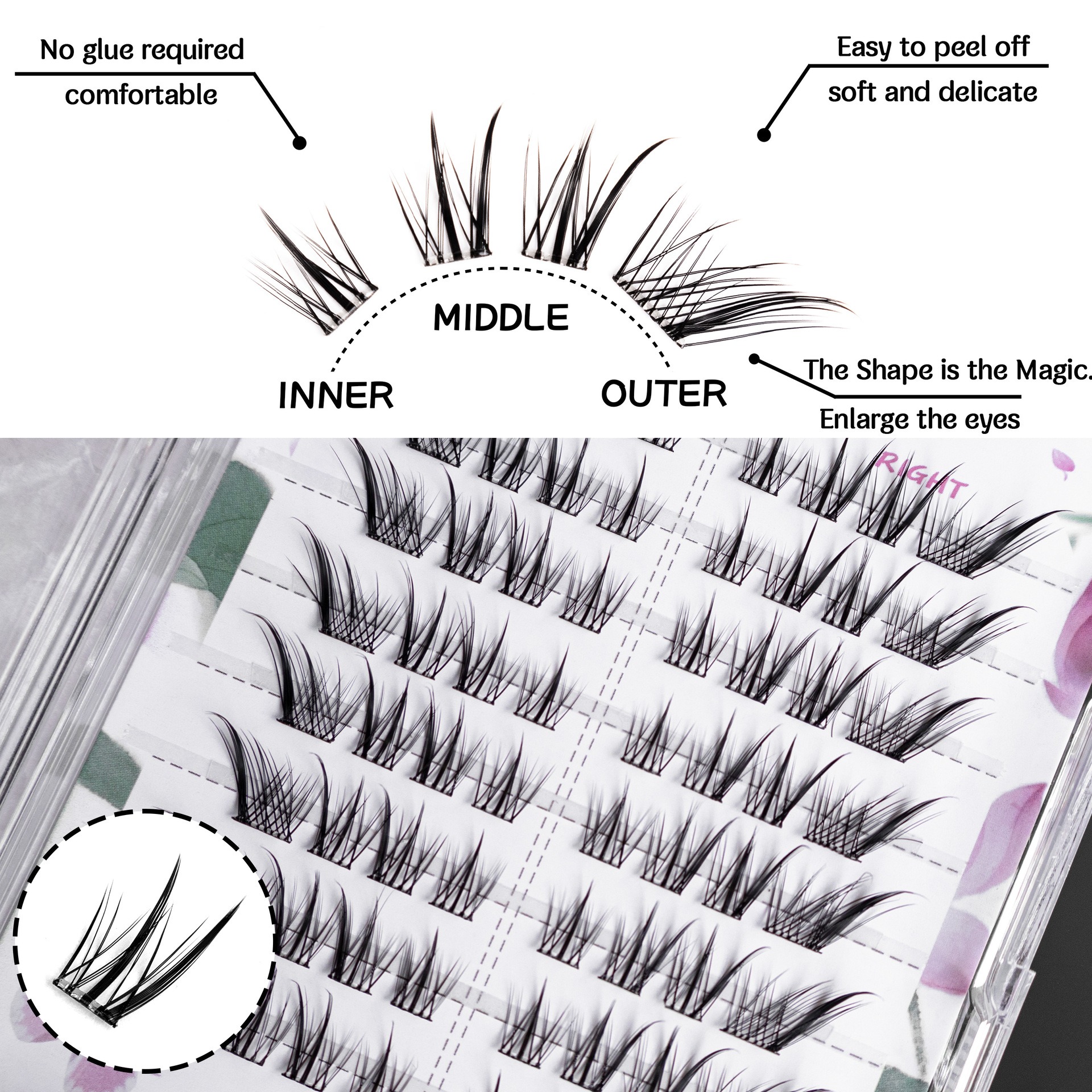 Segmented False Eyelashes Blac - Eyelash Extension In Chinese recension och pris
