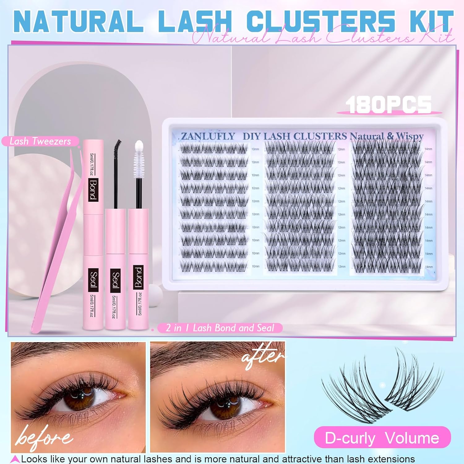 Wispy Lash Clusters Kit Natura - Eyelash Extension Images Free recension och pris