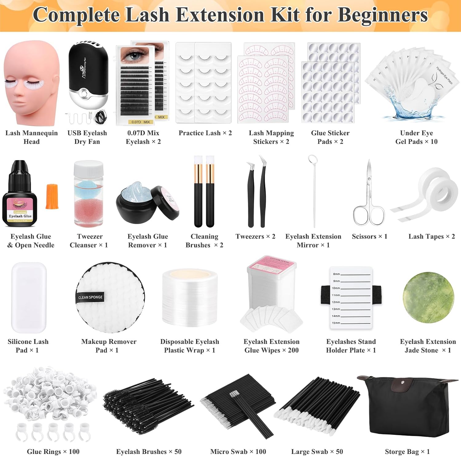 Eyelash Extension Kit for Begi - Eyelash Extension Images Free recension och pris