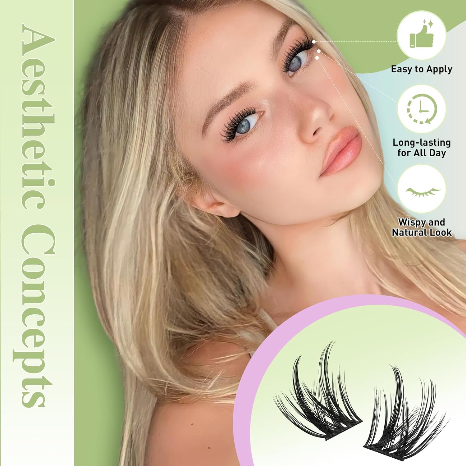 144Pcs Lash Clusters Kit with  - Eyelash Extension Images Free recension och pris