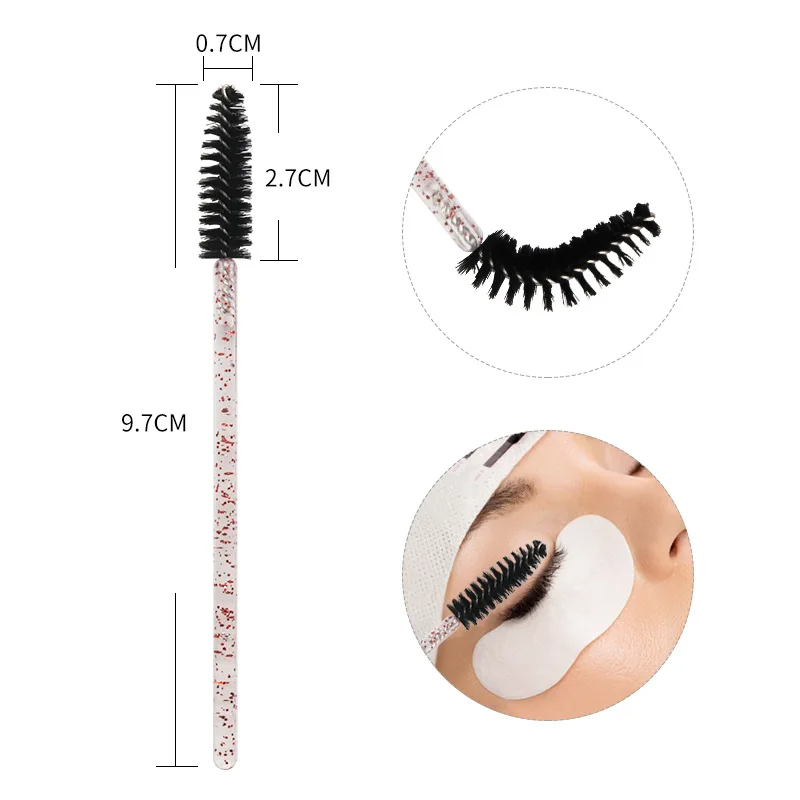50pcs Eyelash Brushes Mascara  - Micro Brush Applicator recension och pris