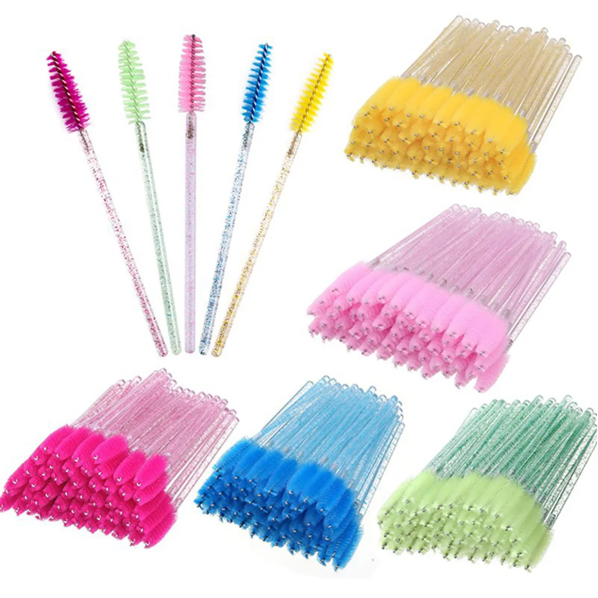 50pcs Eyelash Brushes Mascara  - Micro Brush Applicator recension och pris