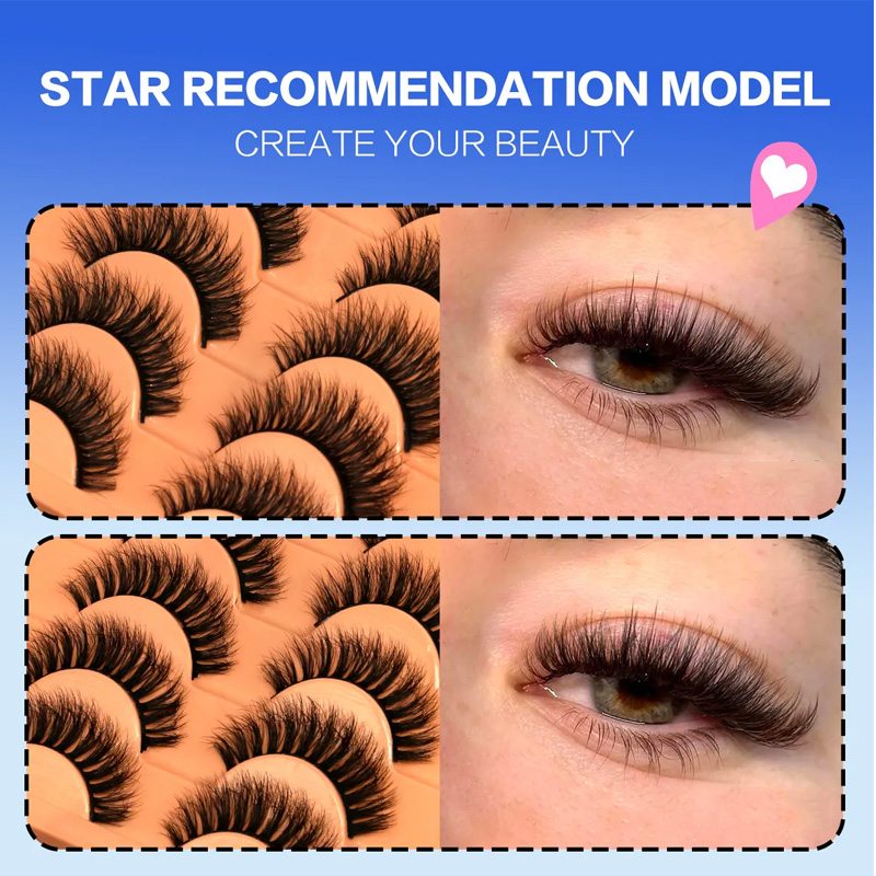 10 Pairs Lashes 6D Faux Mink E - Faux Mink Lash recension och pris