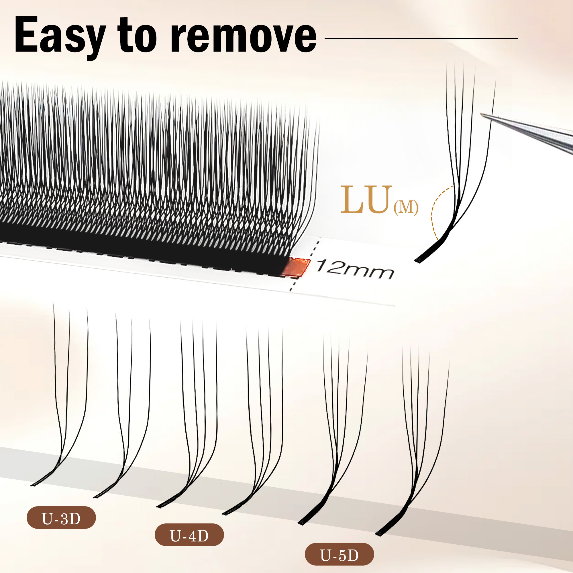 CoMango 3D 4D 5D U Shaped LU C - Eyelash Extension C Curl recension och pris
