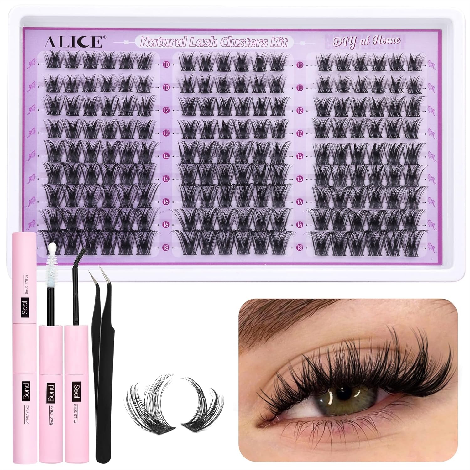 Wispy Lash Clusters Kit 162pcs - Eyelash Extension Images Free recension och pris