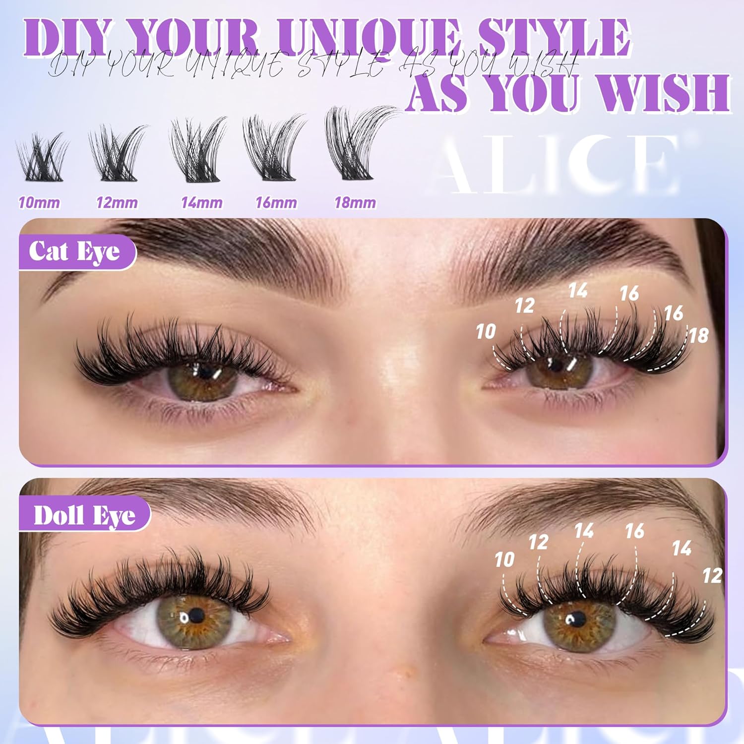 Wispy Lash Clusters Kit 162pcs - Eyelash Extension Images Free recension och pris