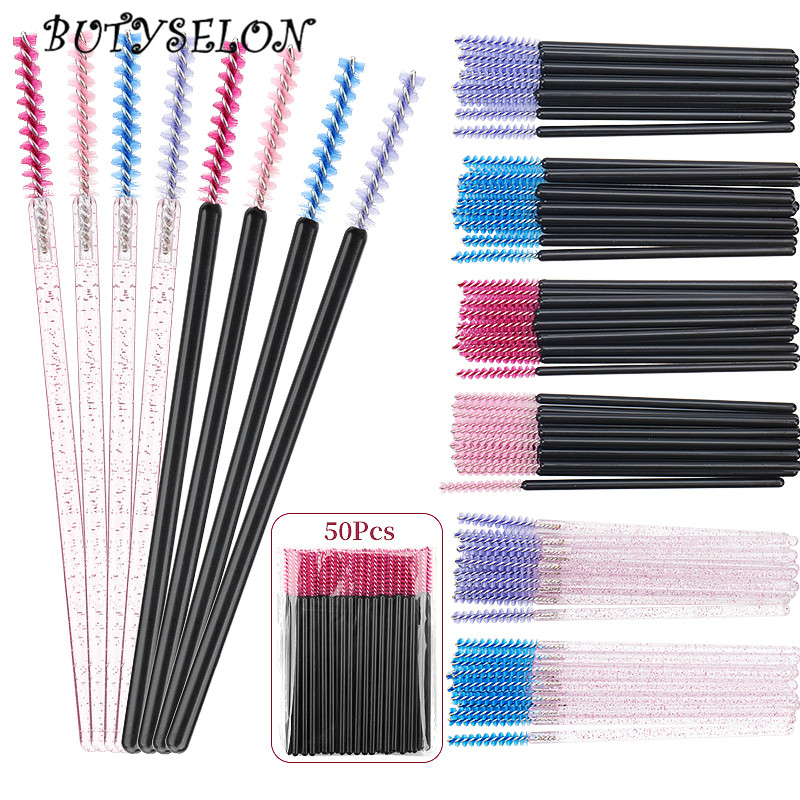 50pcs Disposable Eyelash Brush - Micro Brush Applicator recension och pris