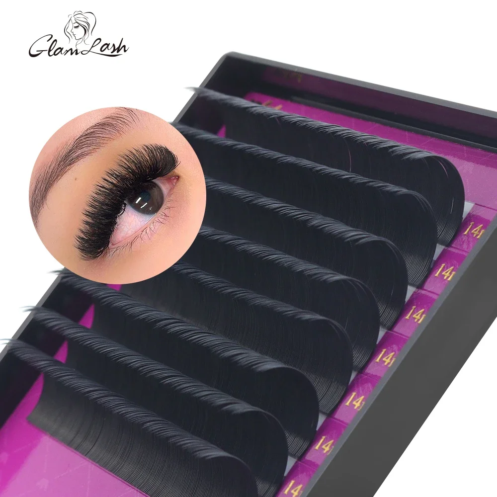 GLAMLASH Wholesale 16Rows BCCC - Eyelash Extension C Curl recension och pris
