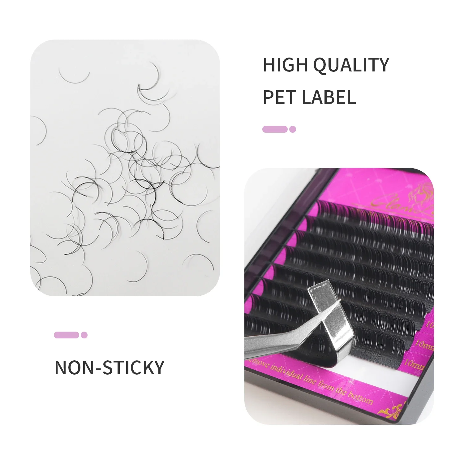 GLAMLASH Wholesale 16Rows BCCC - Eyelash Extension C Curl recension och pris