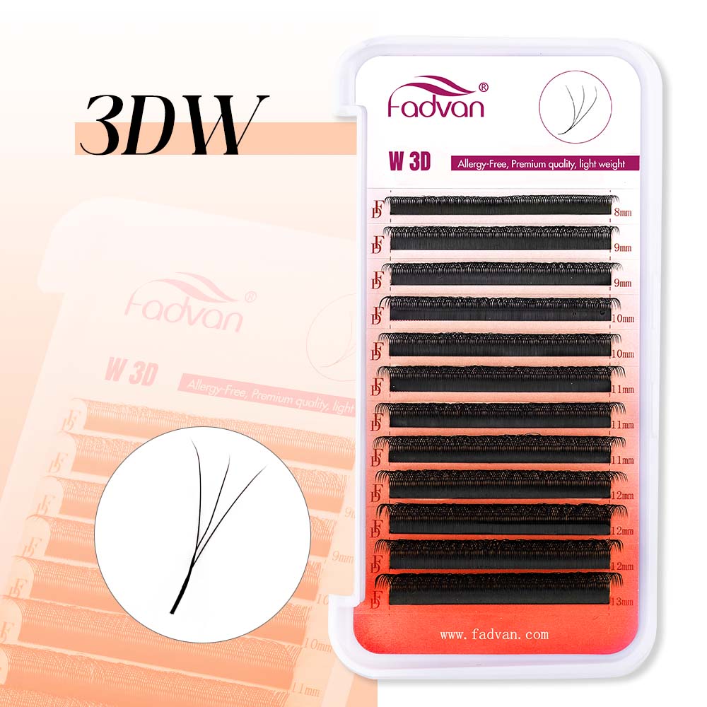 FADVAN 3D Lashes W Shaped Eyel - Eyelash Extension C Curl recension och pris