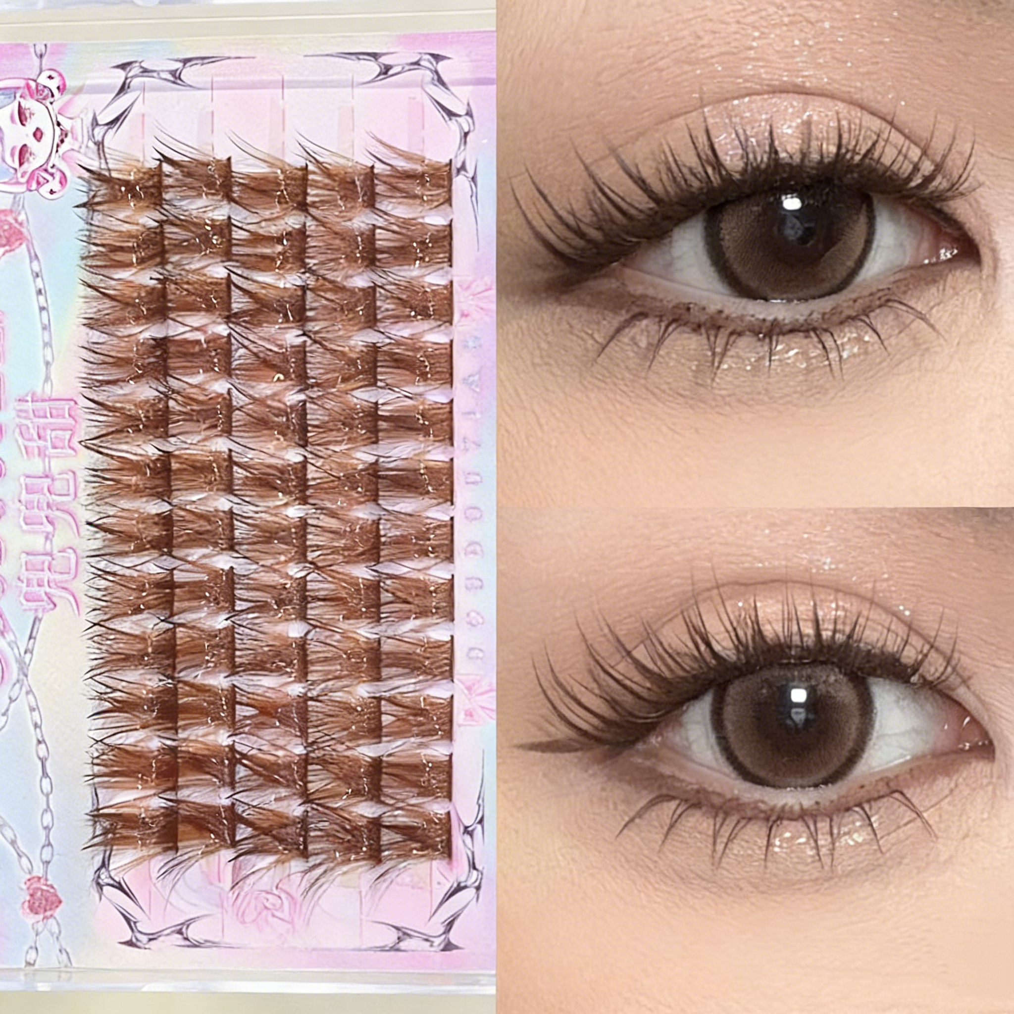 Doudoutian Mocha Coconut Brown - Eyelash Extension Douyin recension och pris