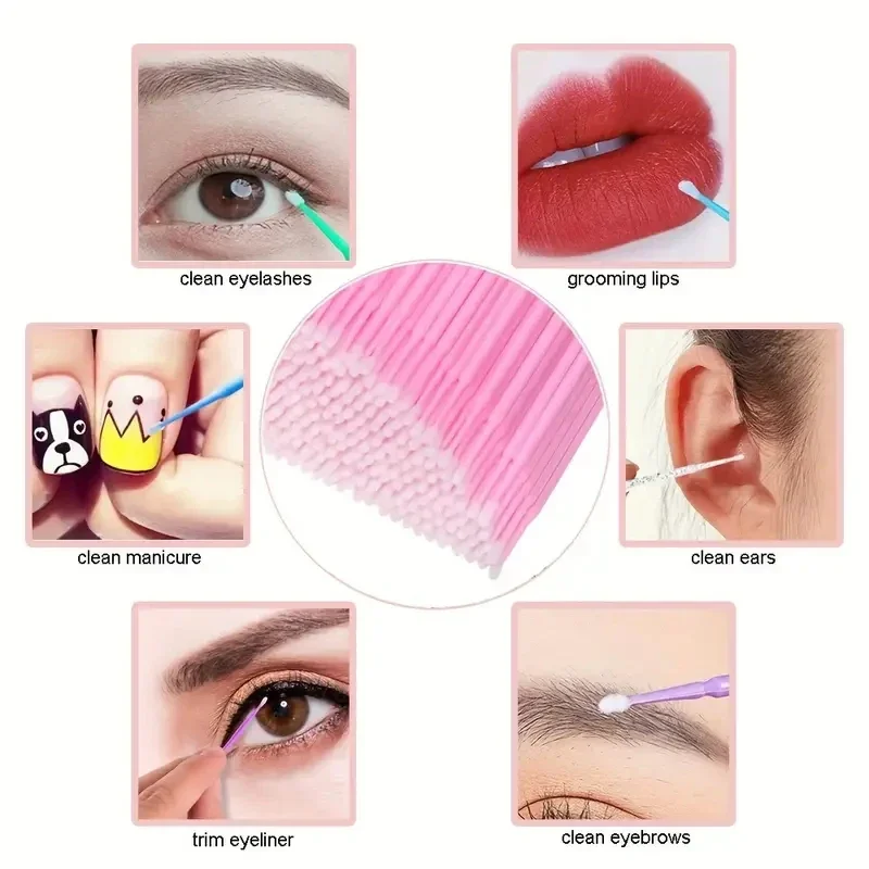 100pcs Micro Eyelash Applicato - Micro Brush Applicator recension och pris