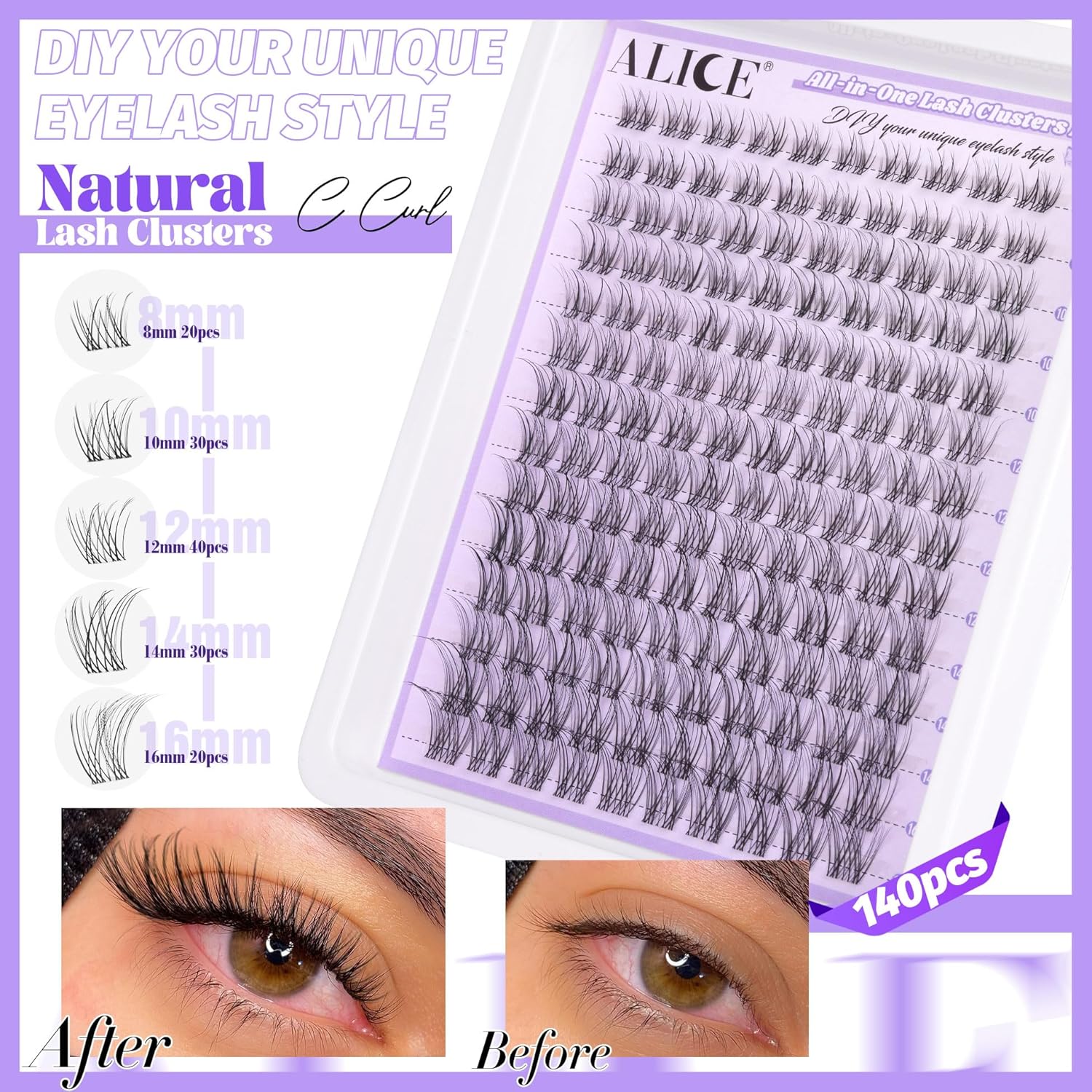Lash Clusters Kit Natural Wisp - Eyelash Extension Images Free recension och pris