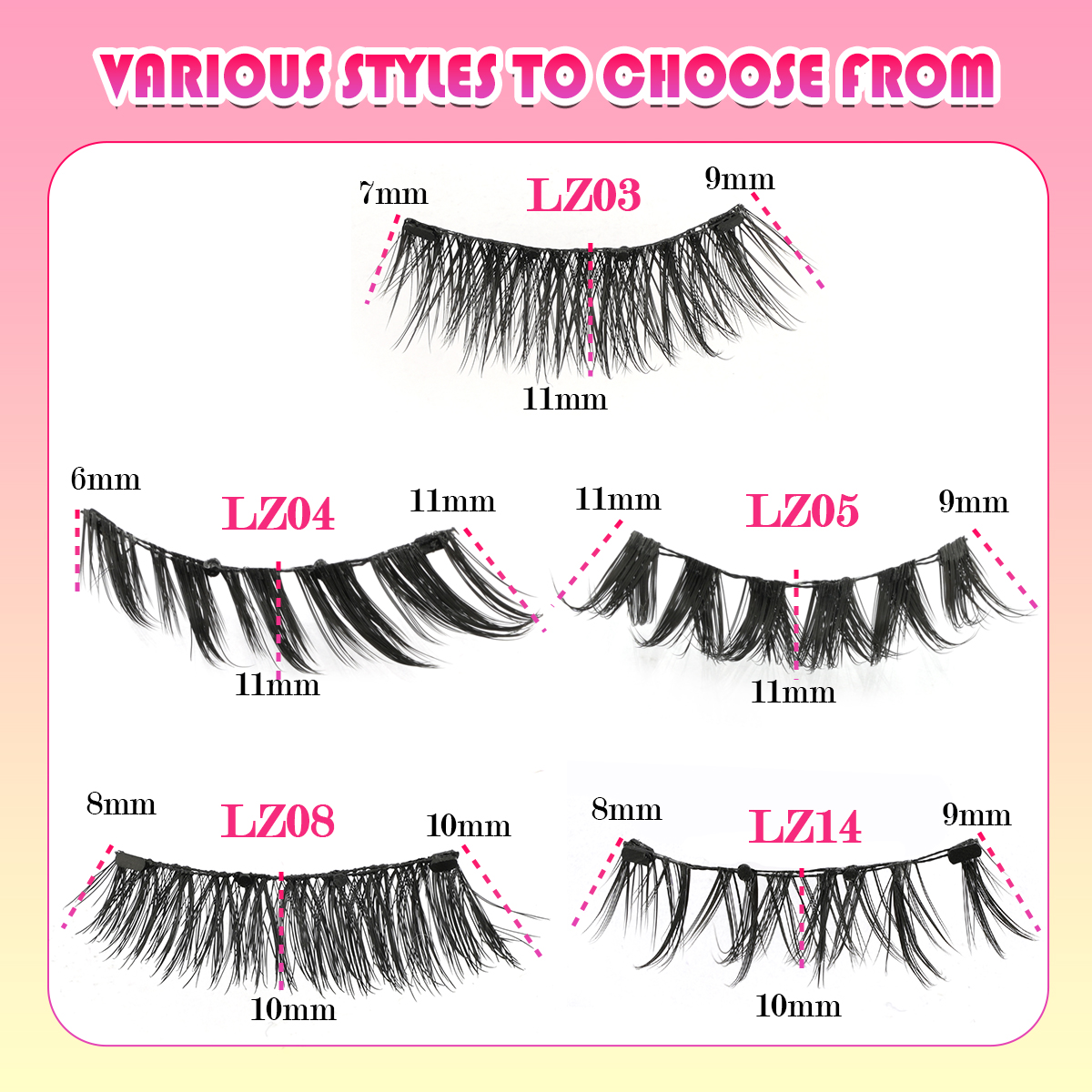 New 1 Pair Magnetic Eyelashes  - Faux Mink Lash recension och pris