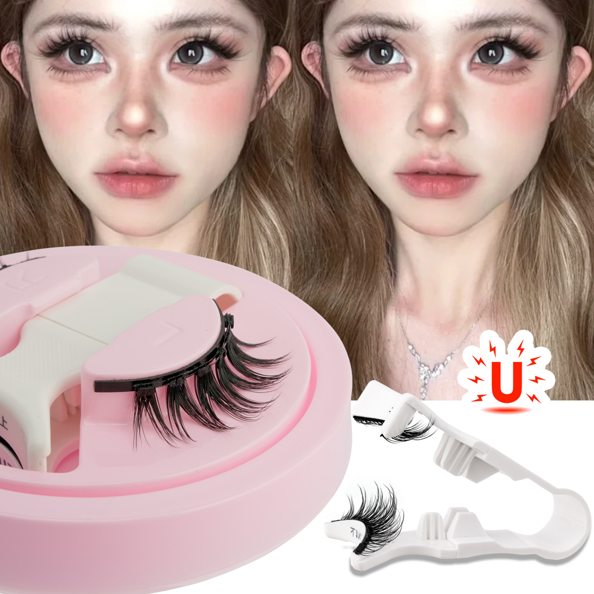 New 1 Pair Magnetic Eyelashes  - Faux Mink Lash recension och pris