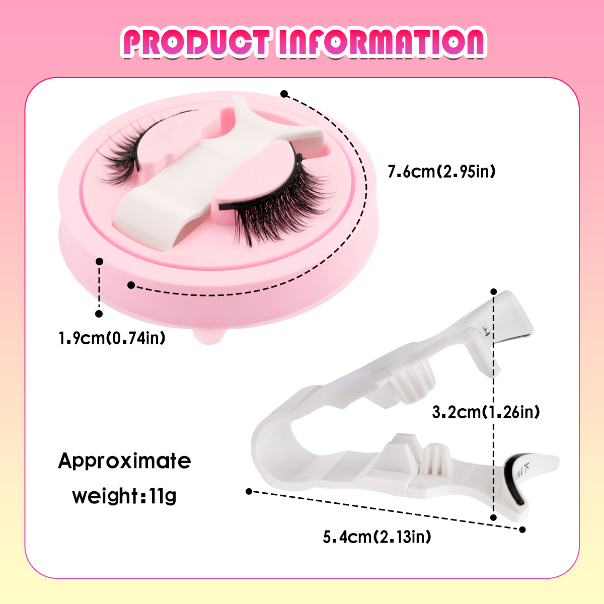 New 1 Pair Magnetic Eyelashes  - Faux Mink Lash recension och pris