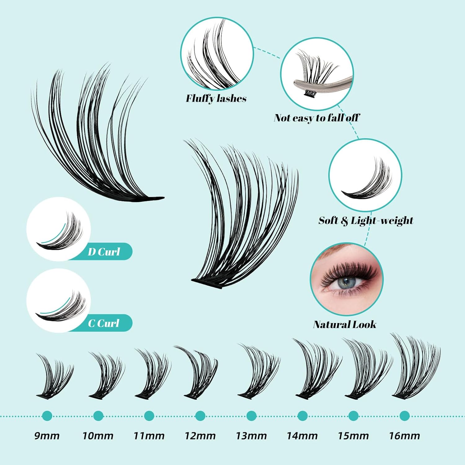DIY Lash Clusters Kit 320Pcs,  - Eyelash Extension Images Free recension och pris