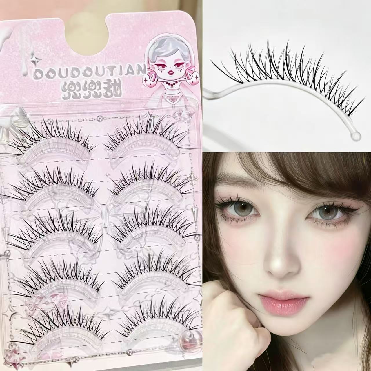 Doudoutian 5 Pairs Fox Eyelash - Eyelash Extension Douyin recension och pris