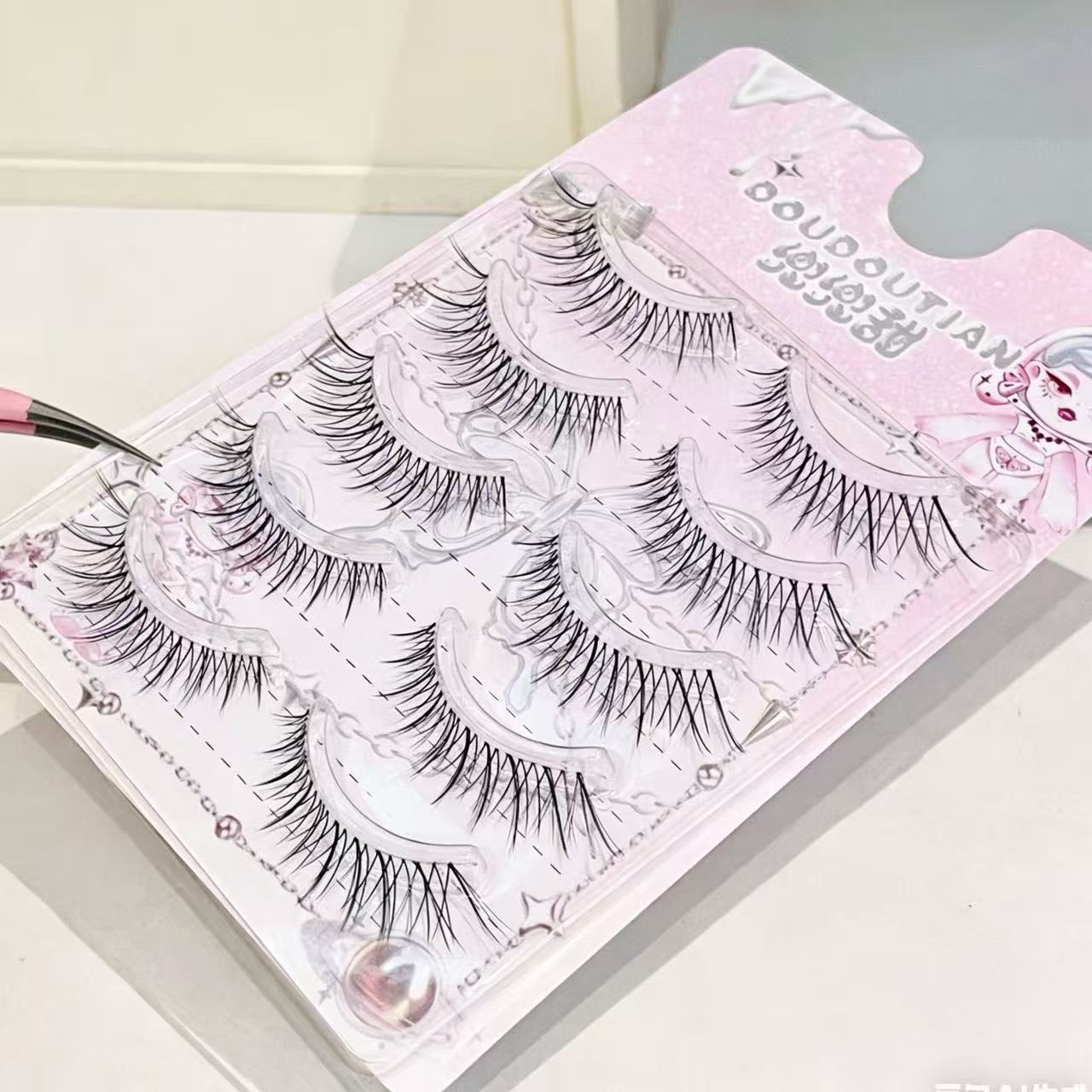 Doudoutian 5 Pairs Fox Eyelash - Eyelash Extension Douyin recension och pris