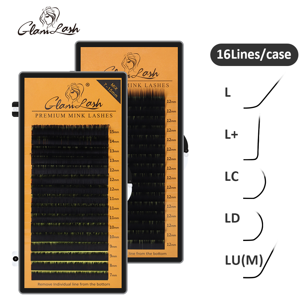 GLAMLASH L/L+/LC/LD/LU/M Curl  - Eyelash Extension C Curl recension och pris