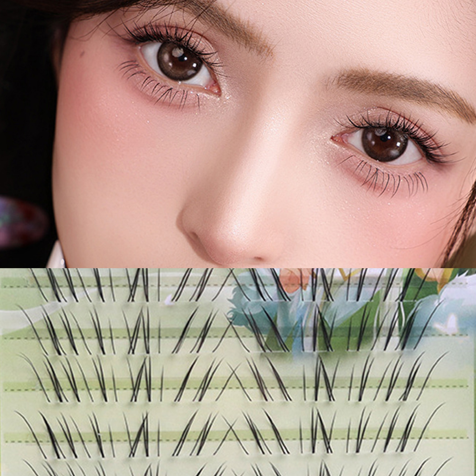 10 Rows Foxes Tail False Eyela - Eyelash Extension In Chinese recension och pris
