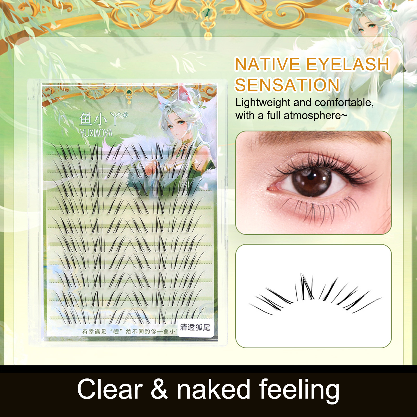 10 Rows Foxes Tail False Eyela - Eyelash Extension In Chinese recension och pris