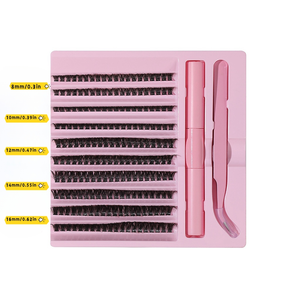 Natural Cluster 200pcs Lashes  - Eyelash Extension C Curl recension och pris