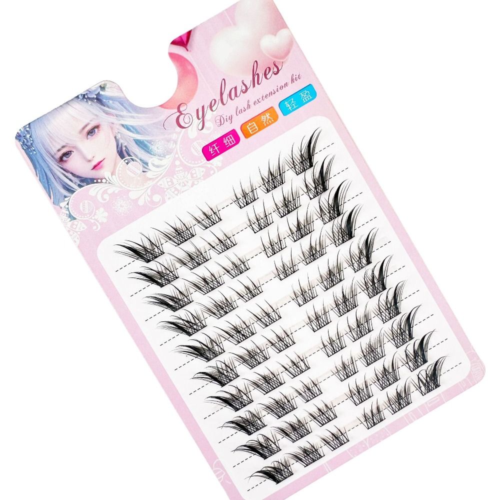 Women Beauty 3D Cat Eye Cluste - Eyelash Extension C Curl recension och pris