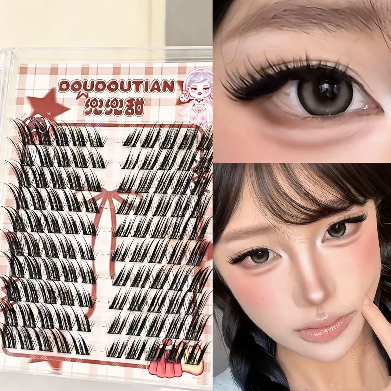 Doudoutian Fox-Style Winged Ey - Eyelash Extension Douyin recension och pris