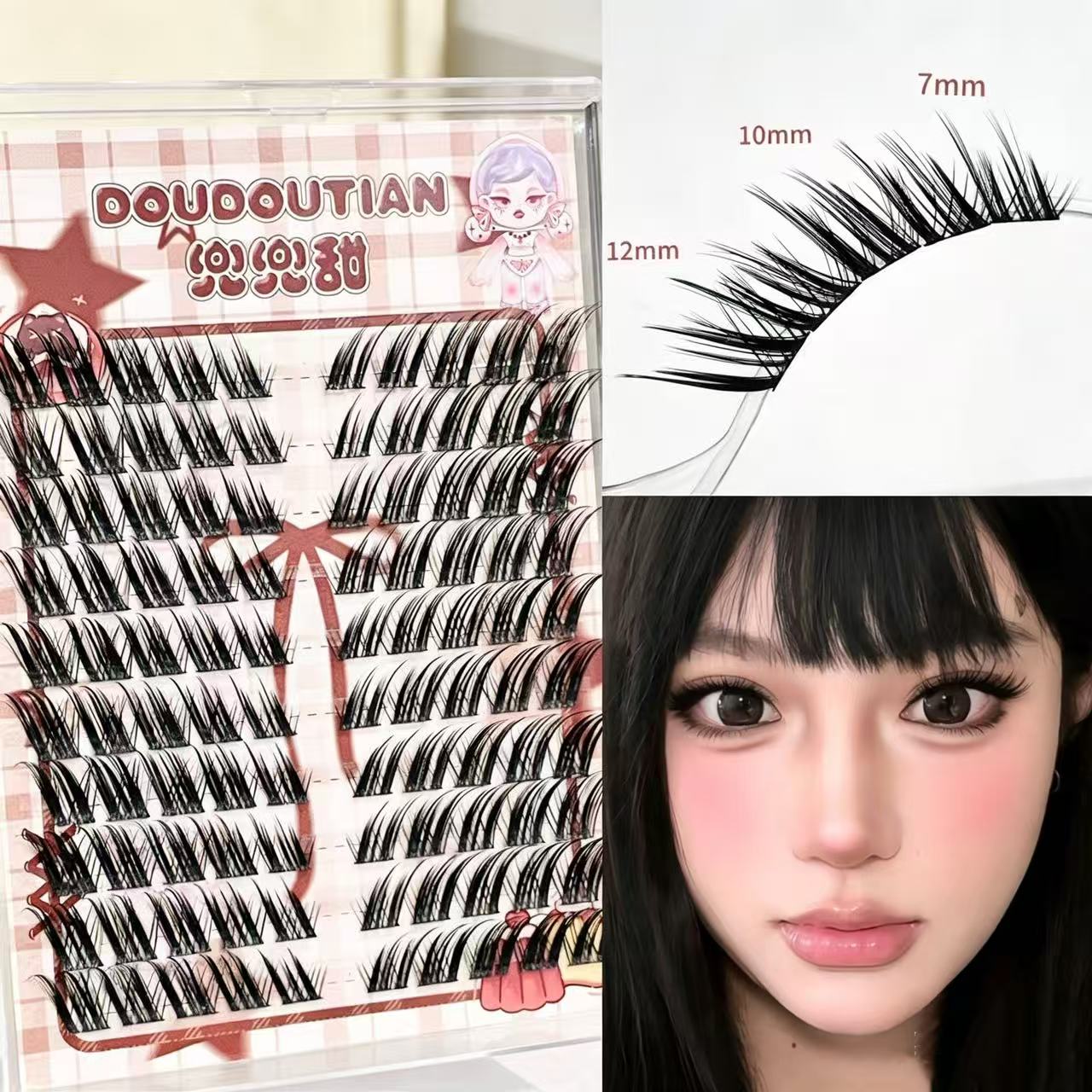Doudoutian Fox-Style Winged Ey - Eyelash Extension Douyin recension och pris