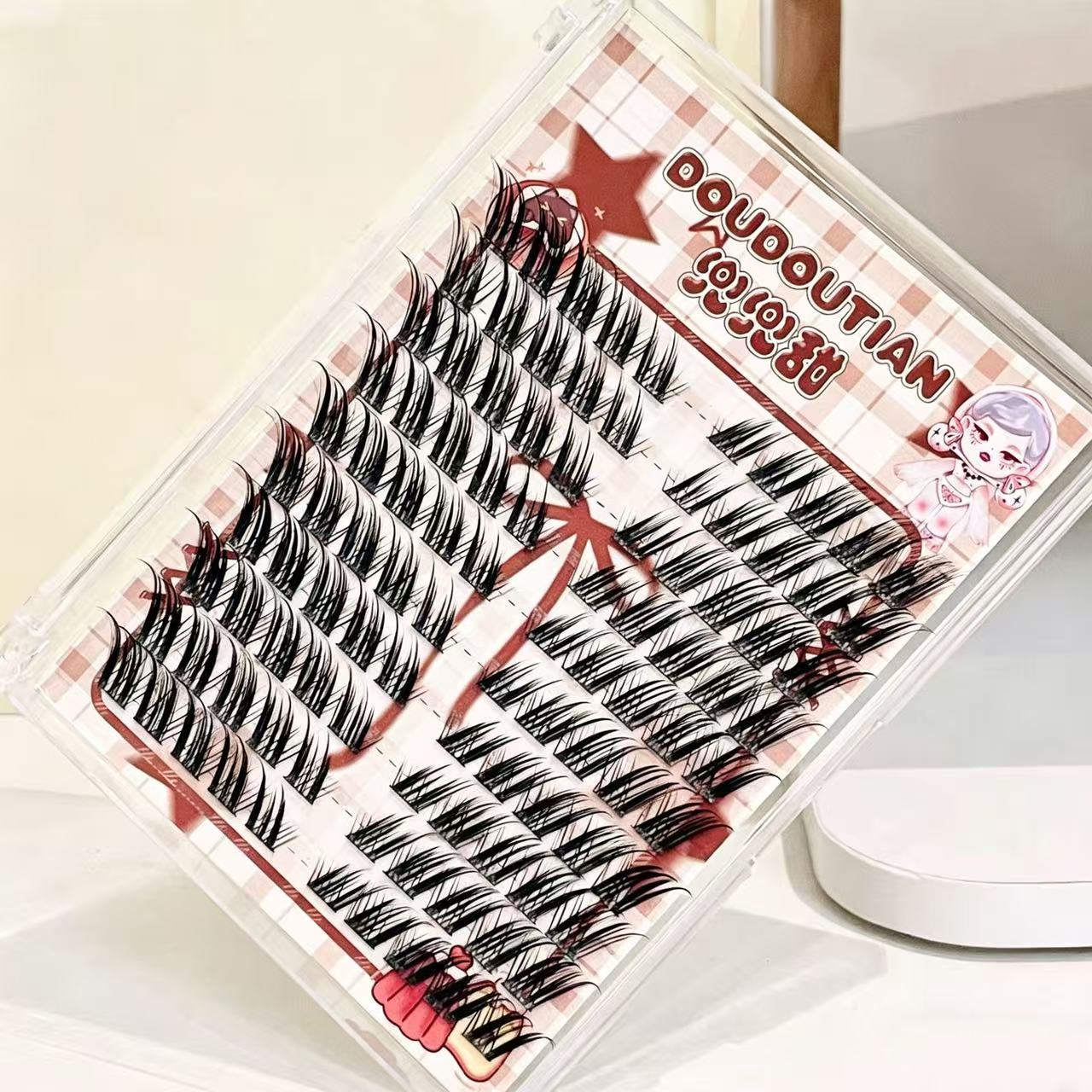 Doudoutian Fox-Style Winged Ey - Eyelash Extension Douyin recension och pris